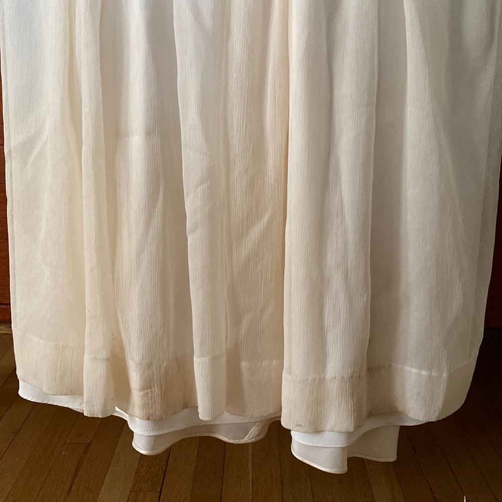 J Crew silk off white wedding dress. Size 6P. - Picture 7 of 12